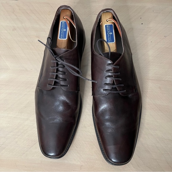 Banana Republic Men's Dark Brown Leather Dress Shoes Size 11.5 Oxfords - Picture 3 of 13